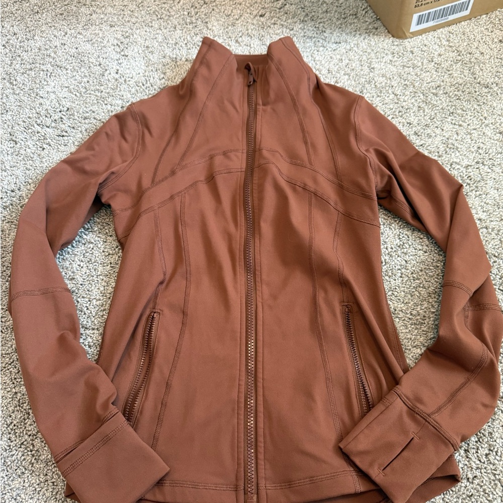 Lululemon Athletica Brown Utility Jacket with Stand-Up Collar